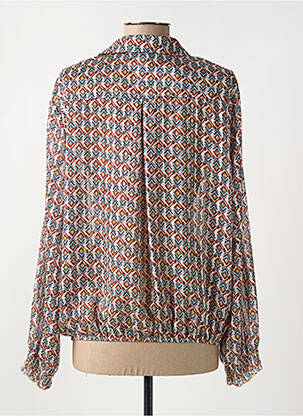 Chemisier tissage crêpe manches longues beige CHRISTINE LAURE femme