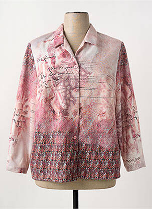 Veste casual coupe droite rose FRANCE RIVOIRE femme