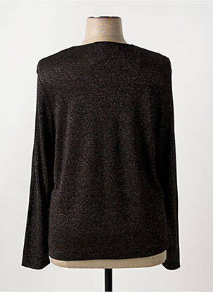 Pull coupe droite manches longues noir CHRISTINE LAURE femme