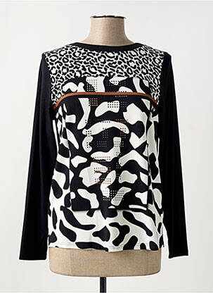 T-shirt noir FRANK WALDER pour femme