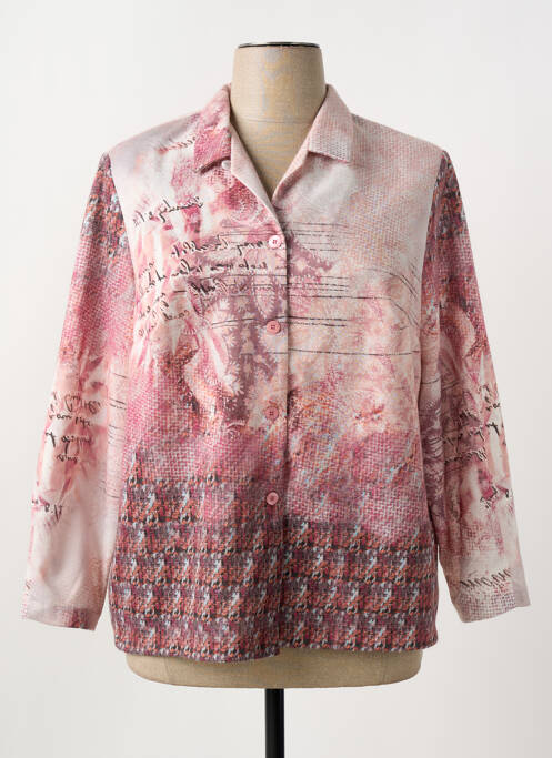 Veste casual coupe droite rose FRANCE RIVOIRE femme
