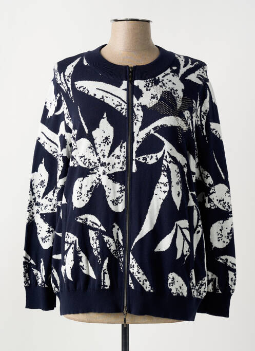 Gilet manches longues bleu FRANK WALDER pour femme