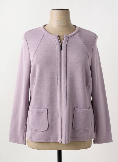 Gilet manches longues violet FRANK WALDER pour femme