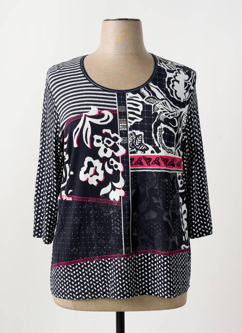 T-shirt bleu FRANK WALDER pour femme