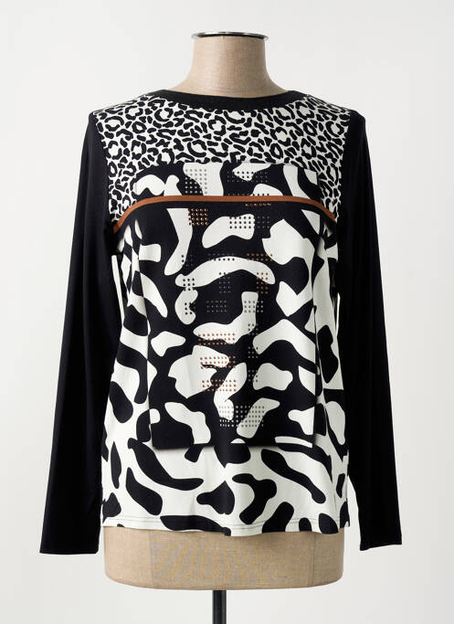 T-shirt noir FRANK WALDER pour femme