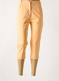 Pantacourt coupe droite taille haute orange GRIFFON femme