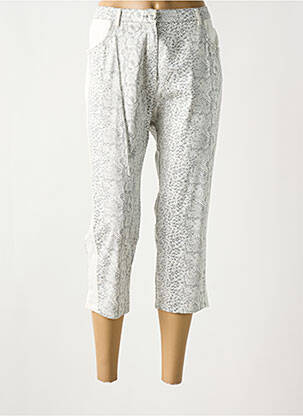 Pantacourt coupe droite taille normale blanc FRANCE RIVOIRE femme