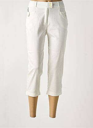 Pantacourt stretch taille normale blanc QUATTRO femme