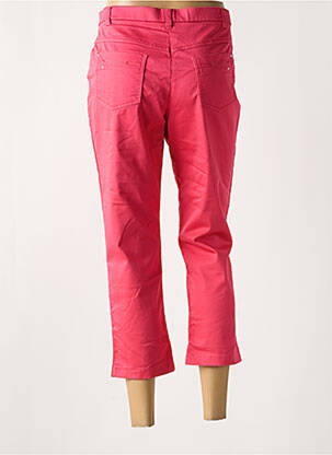 Pantacourt stretch taille normale rose CHRISTINE LAURE femme