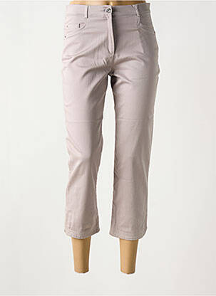Pantacourt stretch taille normale gris CHRISTINE LAURE femme