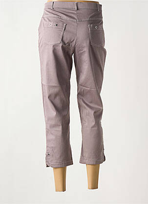 Pantacourt coupe droite taille normale marron CHRISTINE LAURE femme