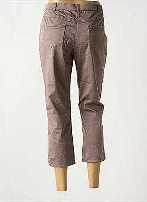 Pantacourt coupe droite taille normale marron CHRISTINE LAURE femme
