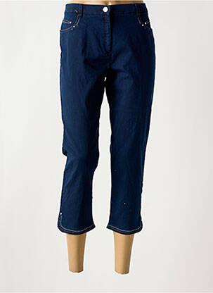Pantacourt stretch taille normale bleu CHRISTINE LAURE femme