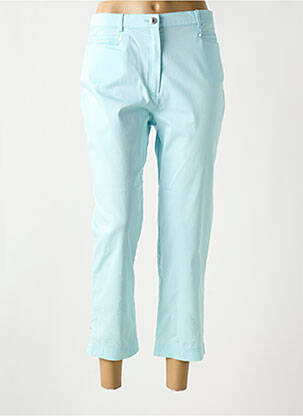 Pantacourt stretch taille normale bleu CHRISTINE LAURE femme
