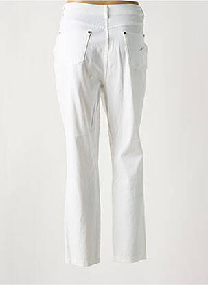 Pantalon 7/8 stretch taille normale blanc MARBLE femme