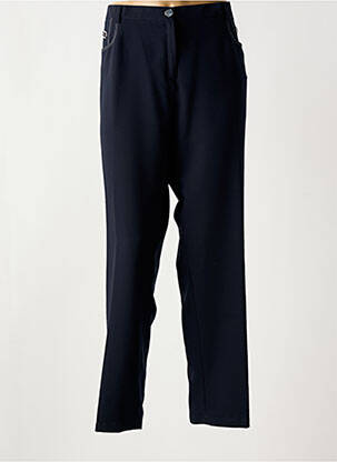 Pantalon droit stretch taille normale noir CHRISTINE LAURE femme