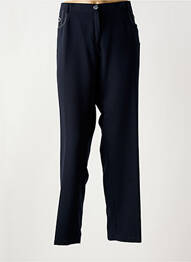 Pantalon droit stretch taille normale noir CHRISTINE LAURE femme