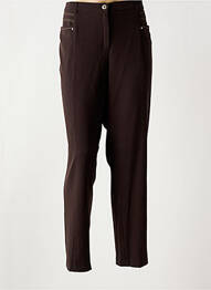 Pantalon droit stretch taille normale marron CHRISTINE LAURE femme