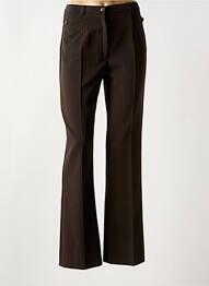 Pantalon droit stretch taille normale marron CHRISTINE LAURE femme