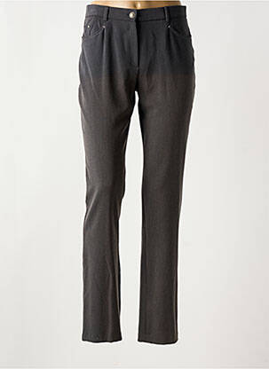 Pantalon slim stretch taille normale gris CHRISTINE LAURE femme