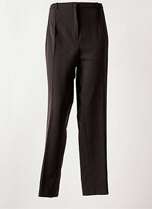 Pantalon droit stretch taille normale marron FRANCE RIVOIRE femme