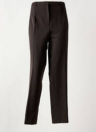 Pantalon droit stretch taille normale marron FRANCE RIVOIRE femme