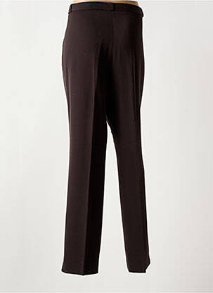 Pantalon droit tissage crêpe taille normale marron QUATTRO femme