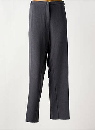 Pantalon droit tissage crêpe taille normale gris JEAN GABRIEL femme