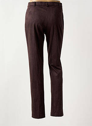 Pantalon 7/8 stretch taille normale marron CHRISTINE LAURE femme