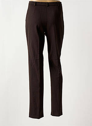 Pantalon slim stretch taille normale marron CHRISTINE LAURE femme