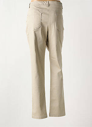Pantalon droit stretch taille normale beige CHRISTINE LAURE femme