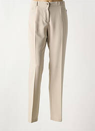 Pantalon droit tissage crêpe taille normale beige CHRISTINE LAURE femme