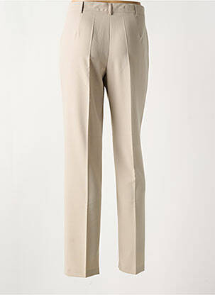 Pantalon droit tissage crêpe taille normale beige CHRISTINE LAURE femme