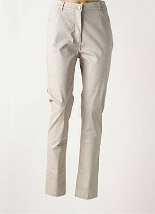Pantalon slim stretch taille normale beige GRIFFON femme