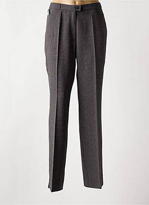 Pantalon droit tissage crêpe taille normale gris QUATTRO femme