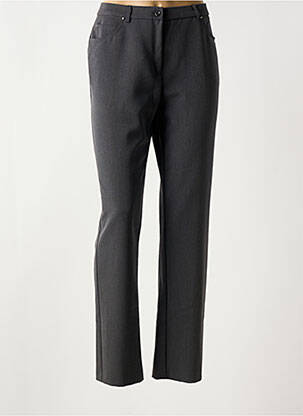 Pantalon droit stretch taille normale gris CHRISTINE LAURE femme