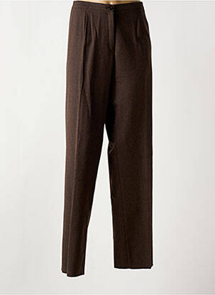 Pantalon droit stretch taille normale marron GRIFFON femme