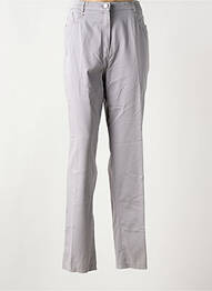 Pantalon droit stretch taille normale gris CHRISTINE LAURE femme