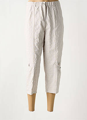 Pantacourt beige FRANCE RIVOIRE pour femme