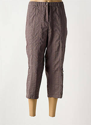 Pantacourt marron FRANCE RIVOIRE pour femme