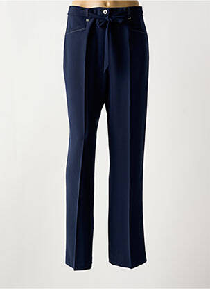 Pantalon droit bleu CHRISTINE LAURE pour femme