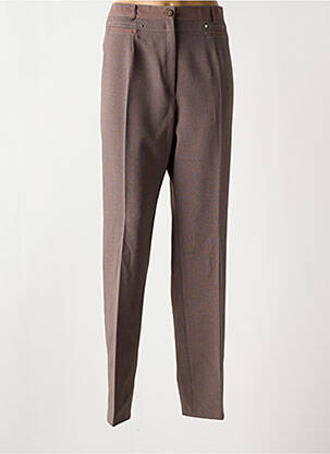 Pantalon droit marron CHRISTINE LAURE pour femme