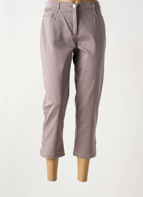 Pantacourt coupe droite taille normale marron CHRISTINE LAURE femme