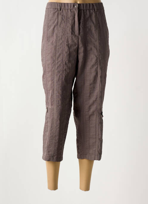 Pantacourt coupe droite taille normale marron FRANCE RIVOIRE femme