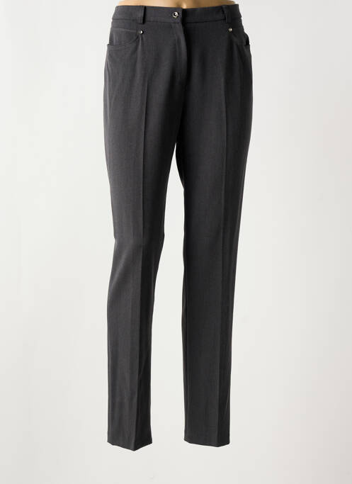 Pantalon slim stretch taille normale gris CHRISTINE LAURE femme
