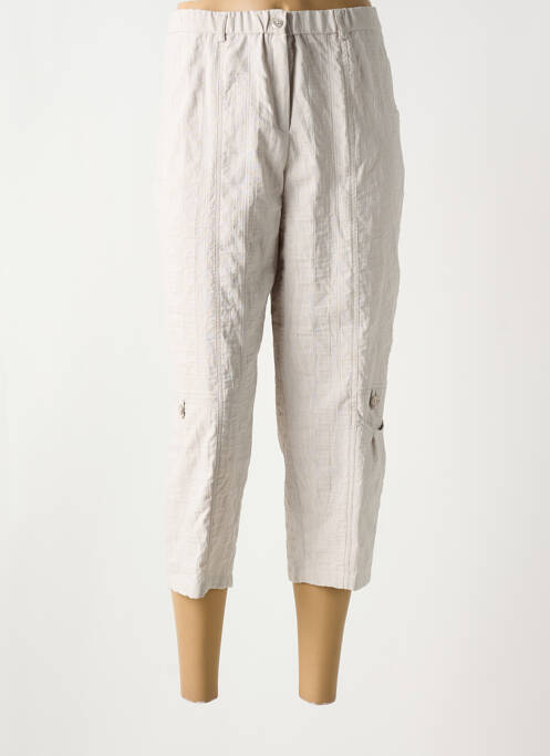 Pantacourt beige FRANCE RIVOIRE pour femme