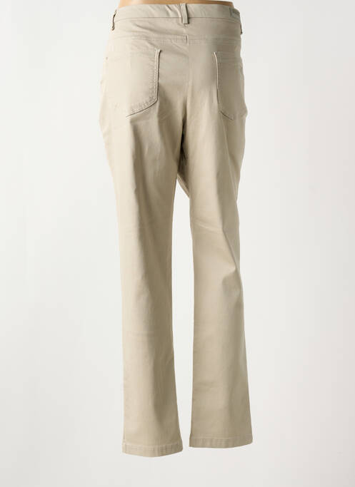 Pantalon droit beige CHRISTINE LAURE pour femme