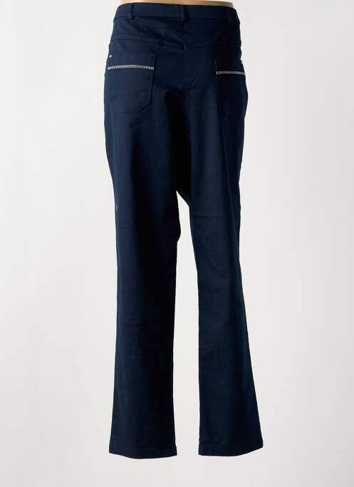 Pantalon droit bleu CHRISTINE LAURE pour femme