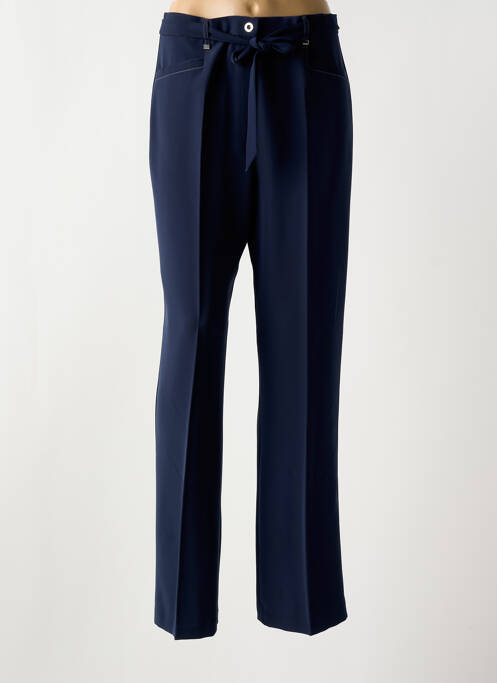 Pantalon droit bleu CHRISTINE LAURE pour femme