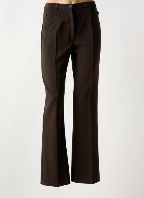 Pantalon droit marron CHRISTINE LAURE pour femme